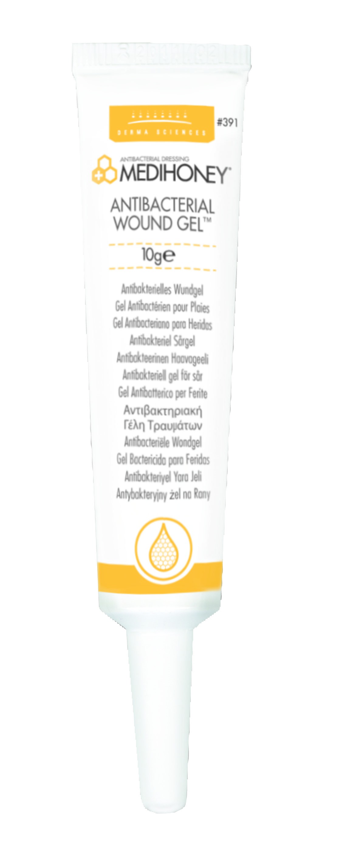 Derma Sciences 391 - Medihoney Antibacterial Wound Gel 10g tube 80%