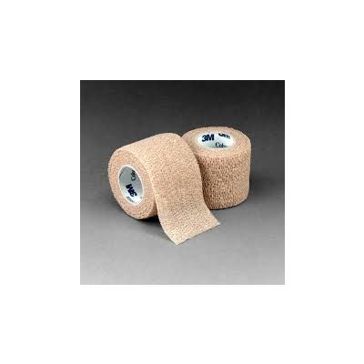 3M 1582 - M Coban Self-Adherent Wrap Self-Adherent Wrap - Tan, 2 inch x 5 yard - (fully stretched) (50mm x 4,5m), EA