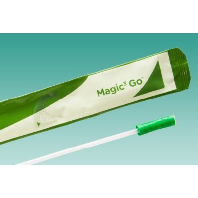 Bard 50814G - Magic3 GO Hydrophilic Intermittent Catheter, Coude Tip, 16", 14 Fr, BX 30