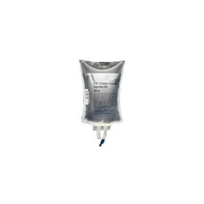 Baxter JB1323 -  0.9% Sodium Chloride Saline Solution for Injection, Sterile, 500 ml. Bag, CS 24