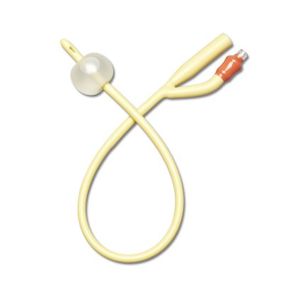 Medline DYND11778 - Medline 2-Way, 30cc, 18fr Silicone-Elastomer Coated Latex Foley Catheter, BX 12