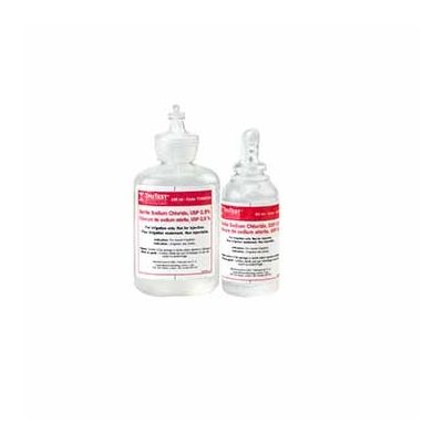 Trudell T168000 - Sodium Chloride, 0.9%, TRUTEST, 100 ml, Disposable, Sterile, Dual Top, CS 25