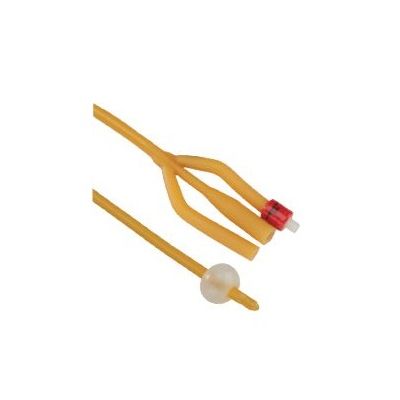 Tyco Covidien 2824 - Dover Latex Foley Catheter, 24 Fr, Hydrogel Coating, 3-Way, 30cc Balloon, BX 12