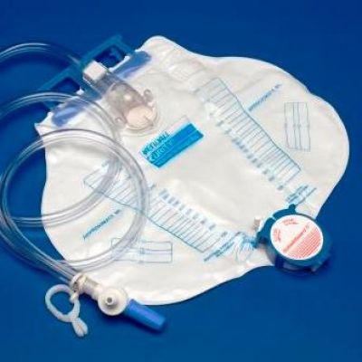 Tyco Covidien 6206 - Latex Free Anti-Reflux Chamber Drain Bag With SplashGuard II Drainspout, 2000ml, with Needleless Sample Port EACH., EA