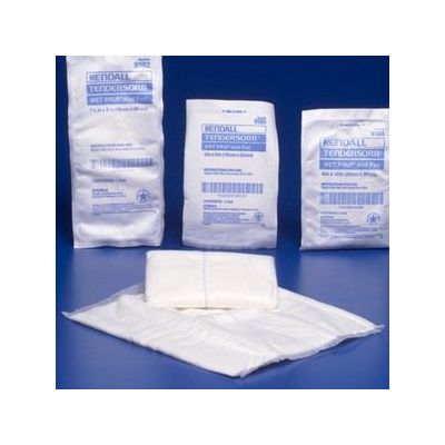 Tyco Covidien 9192A - Tendersorb 7.5" x 8" Wet Pruf Sterile Abdominal Pads, 12pkg/18 per Tray, CS