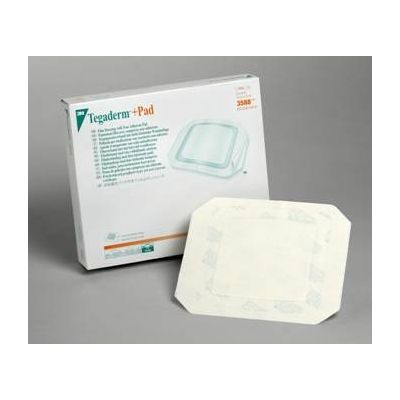 3M 3586 - 3M Tegaderm +Pad Film Dressing with Non-Adherent Pad 3586, Dressing size 3-1/2 inch x 4 inch (9cm x 10cm), Pad size 1-3/4 inch x 2-3/8 inch, BX 25