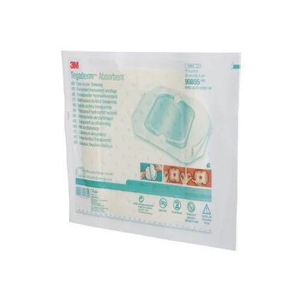 3M 90805 - TEGADERM Absorbent Acrylic Dressing, Large Square, 7-7/8 in x 8 in (20 cm x 20.3 cm), BX 5