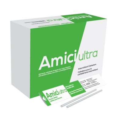 Amici 7612 - AMICI Ultra 7" Female Intermittent Catheters, 12 Fr., Fire-Polished eyelets, Latex Free, DEHP & BpA Free PVC,, BX 100