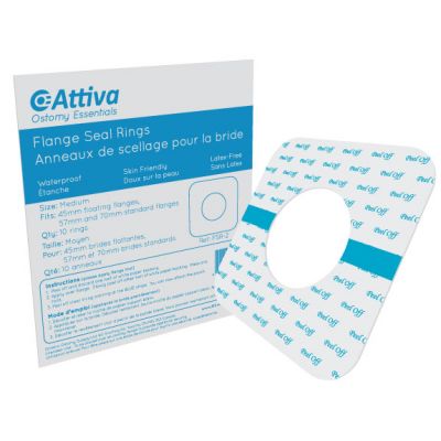 Attiva Ostomy Essentials FSR-2 - Attiva Ostomy Essentials - Flange Seal Rings - Medium, Fits 44mm floating flanges, 50 - 60mm standard flanges, PK 10