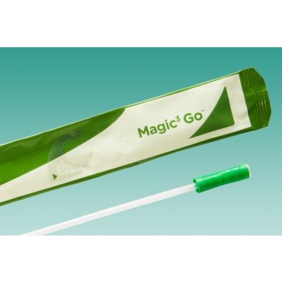 Bard 50812G - Magic3 GO Hydrophilic Intermittent Catheter, Coude Tip, 16", 12 Fr, BX 30