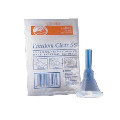 Coloplast 505321 - FREEDOM CLEAR "Sport Sheath" Latex-Free  Self-Adh. Male External Cath. Mdm(28mm), BX 100