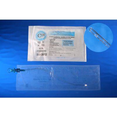 Closed system catheter and bag, 12 French