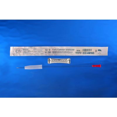 Hydrophilic male 16 French coude catheter