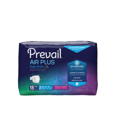 Prevail PVBNG-013CA - Prevail Air Plus Stretchable Briefs, Size 2 (Large) (45-62in Waist), CS 72