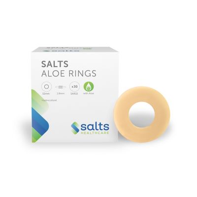 Salts Healthcare SAR32 - Salts Aloe Rings, 32mm Inner Diameter, 1.8mm Thickness, Hydrocolloid with Aloe Vera, BX 30