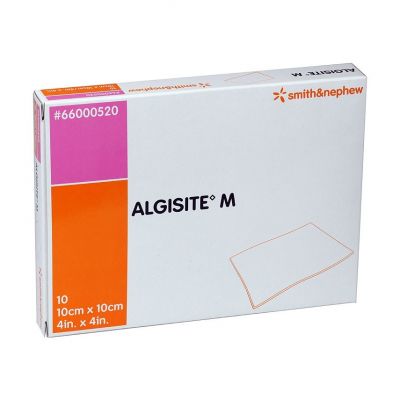 Smith&Nephew 66000520 - ALGISITE M, Non Woven Calcium Alginate Sterile Dressing, Latex Free, 4"x4"., BX/10