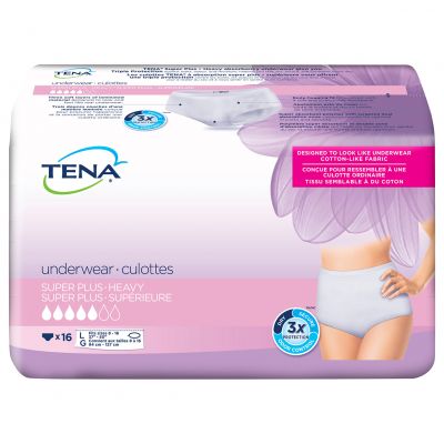 Tena 54286 - Tena Super Plus Heavy Underwear for Females, Large, CS 64