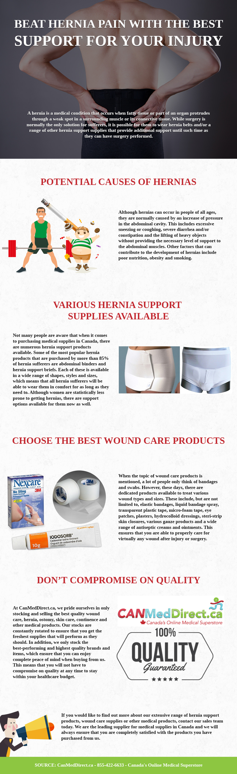 Beat Hernia Pain with the Best Support for Your Injury - Infographic